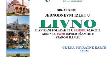 OBAVIJEST: U SRIJEDU IZLET U LIVNO!