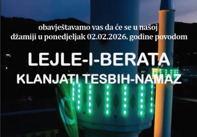 U PONEDJELJAK TESBIH-NAMAZ