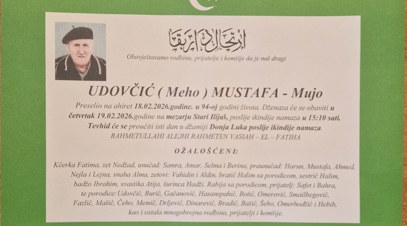 Udovčić (Meho) Mustafa – Mujo