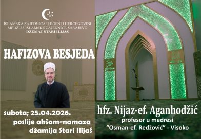 U SUBOTU JE HAFIZOVA BESJEDA!