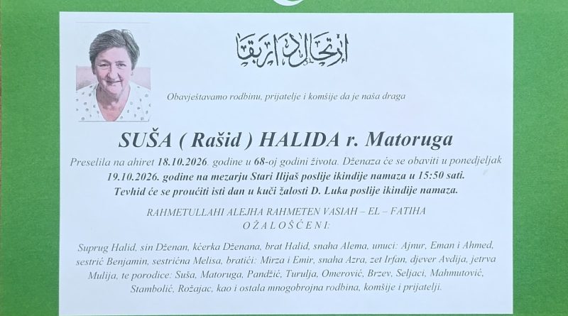 Suša (Rašid) Halida rođ. Matoruga
